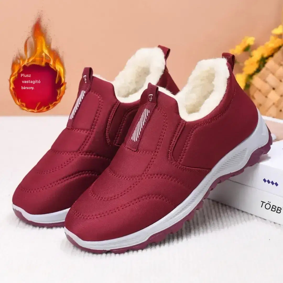 😀🎉 Polár bélés🔥【35-41-es méret】Női meleg pamut vízálló téli csizma.