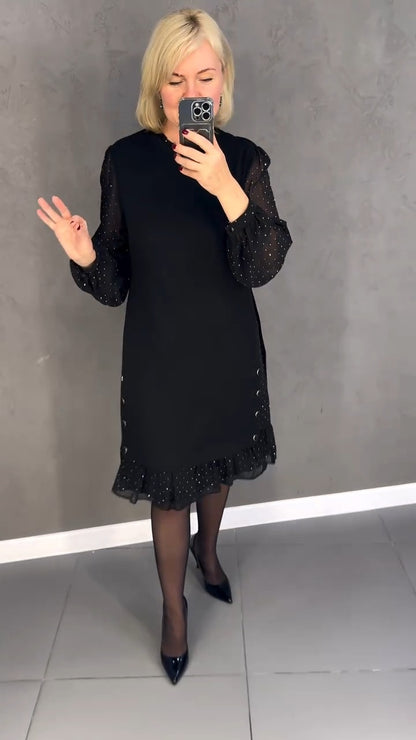 💖【S-5XL】Νέο στυλ φθινοπωρινό και χειμωνιάτικο κομψό φόρεμα υψηλής ποιότητας