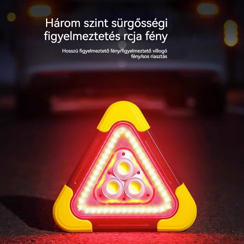 🔥Új termék 2026🔥 Három az egyben napelemes vészhelyzeti háromszög