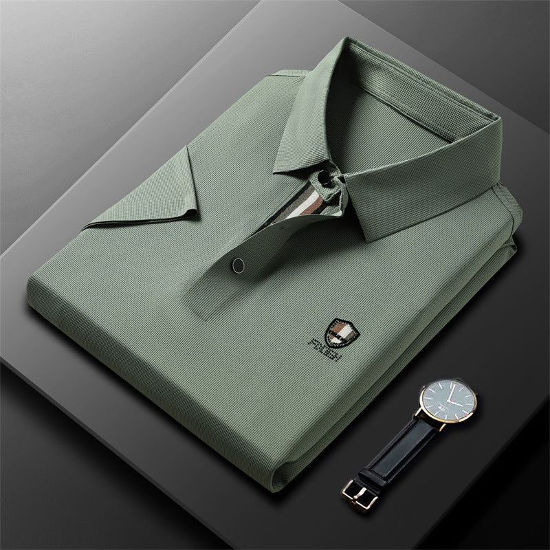 【M-4XL】Καλοκαιρινό μπλουζάκι πόλο με κοντό μανίκι και γιακά από μετάξι Ice γιακά 2026