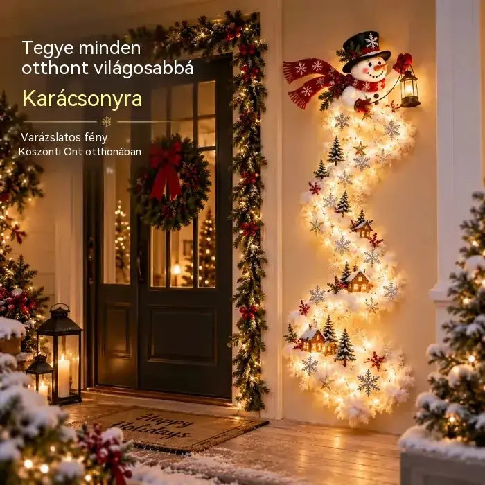 Karácsonyi varázslatos ösvény fali lámpa