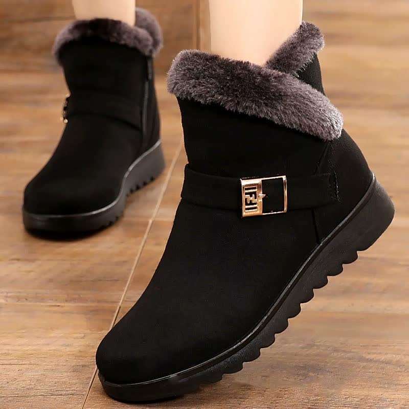 👢【35-43】Női divatos, lapos, meleg, pamut csizma