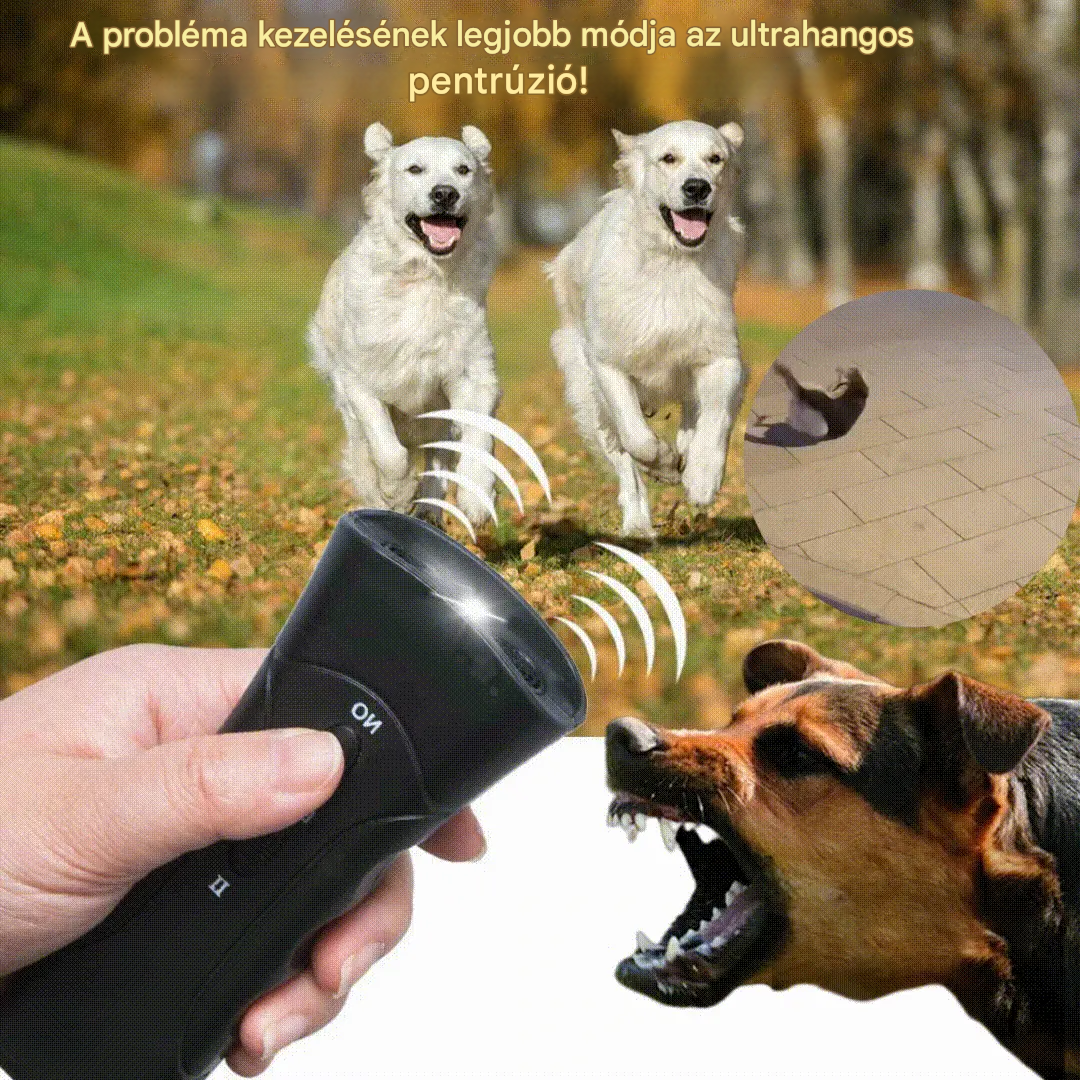 💥【-50% kedvezmény】🐶🐕Ez az ultrahangos kutyariasztó megvédheti Önt és családját!