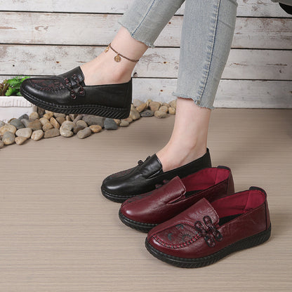 ✨50% kedvezmény✨【35-42】 Női bőr, csúszásmentes, vízálló cipő, puha talppal