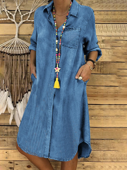 【S-5XL】👗 50% kedvezmény 🔥 【40-120 kg】2026 új, nagy méretű női farmer ruha, hétköznapi, sokoldalú ✅ Utánvét lehetséges