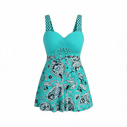 🏖️👙🌴【S-4XL】Stílusos mintás plus size női fürdőruha
