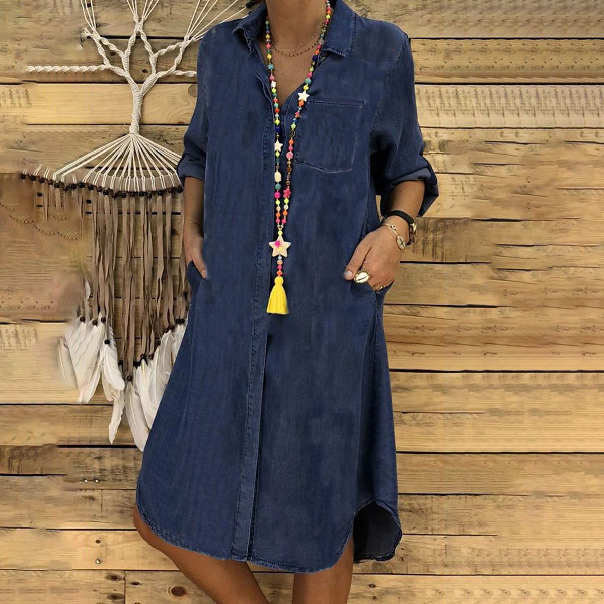 【S-5XL】👗 50% kedvezmény 🔥 【40-120 kg】2026 új, nagy méretű női farmer ruha, hétköznapi, sokoldalú ✅ Utánvét lehetséges