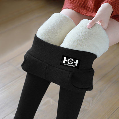 🌟Meleg egész télen🔥【M-3XL】Vasson vastagított bársonyos juhgyapjúból készült felsőruházat, osztrák bársony őszi és téli leggings