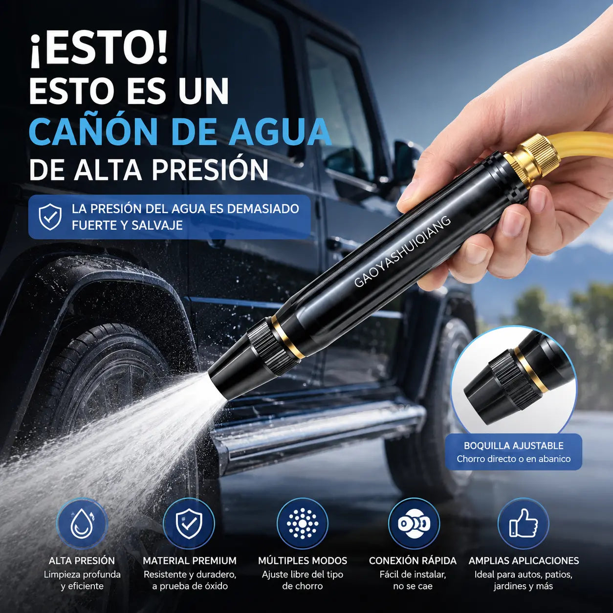💧💧【Compra 1 y llévate 1 gratis】Último día con 55% de descuento: pistola pulverizadora de alta presión para uso doméstico