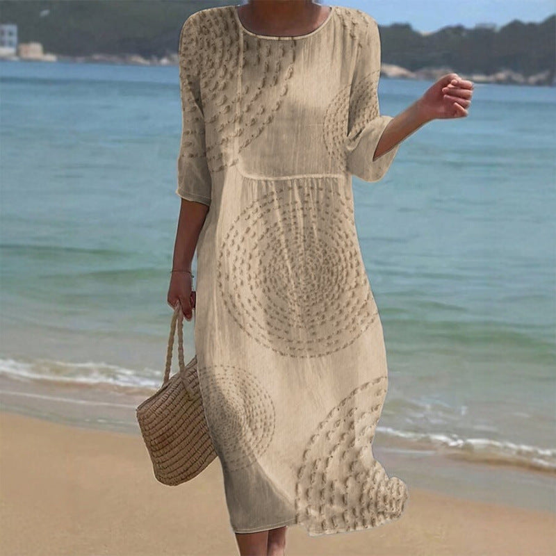 👗 Utolsó nap 50% kedvezmény! 【XS-4XL】Elegáns nyári ruha, légáteresztő, kényelmes, karcsúsító, minden alkalomra.