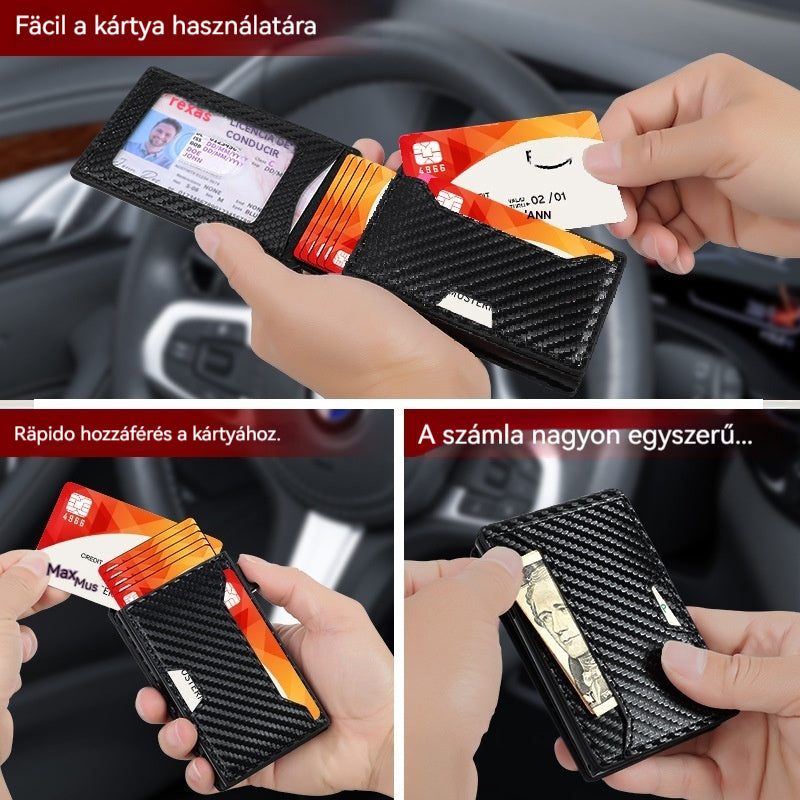 🔒 RFID Pop-Up okospénztárca, gyors hozzáférés és prémium stílus
