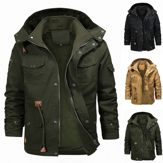 👨‍🎨【M-5XL】Muška pojačana baršunasta jakna s kapuljačom, jesensko-zimska