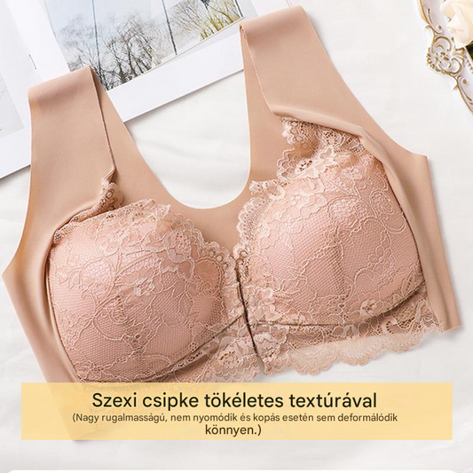 💖Korlátozott ideig a legalacsonyabb ár【5 darabos szett】【40-100 kg】😍🩲Emelő hatású melltartó gyönyörű csipkés háttal, nagy méretben, push-up kivágással és elöl záródó kialakítással
