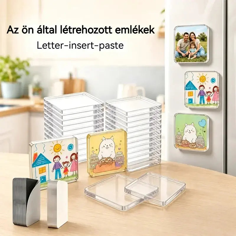 🧲✨【20 darab 9500 Ft】 Átlátszó hűtőmágnesek saját kezűleg | Alkosd meg saját emlékeidet