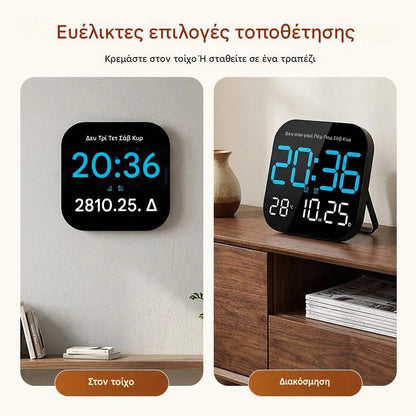 🕰️Περιορισμένης διάρκειας έκπτωση 50%! Ψηφιακό ρολόι κατάλληλο για οικιακή και επαγγελματική χρήση! Μπορεί να τοποθετηθεί ή να κρεμαστεί, ρυθμιζόμενη φωτεινότητα, αθόρυβη λειτουργία.