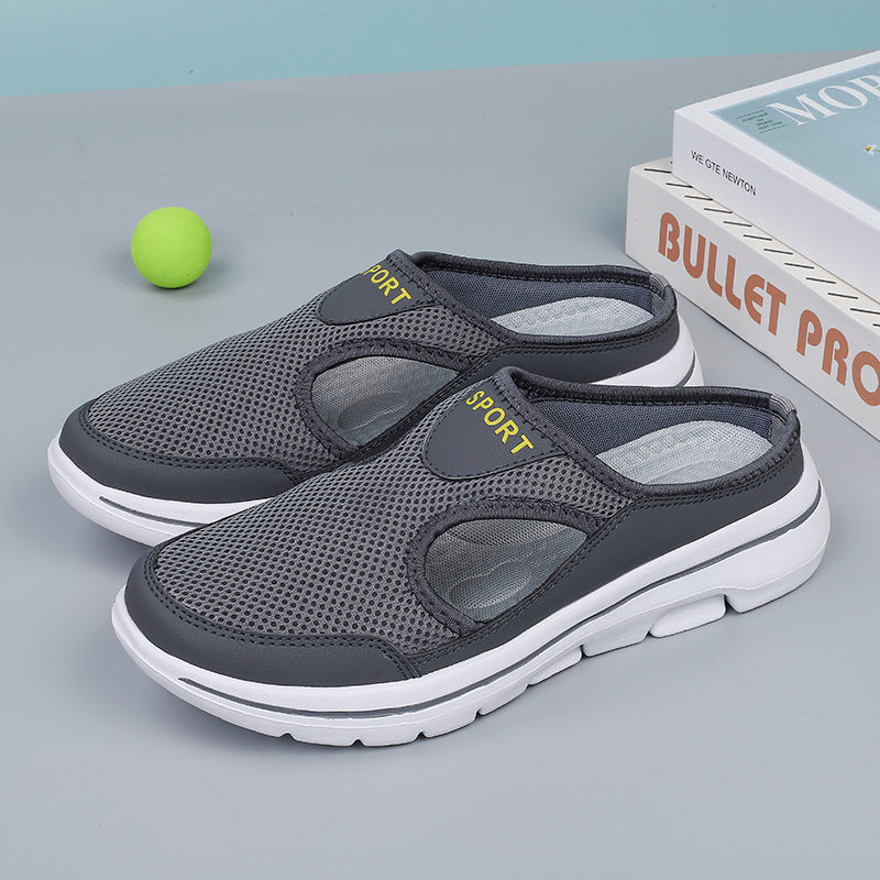 🤩👍💥【35-48】Καλοκαιρινή μόδα casual καλοκαιρινές μισές παντόφλες, ελαφριά αθλητικά παπούτσια, unisex