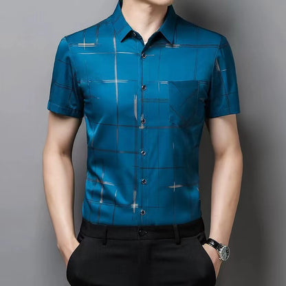 🧊🧊(M-4XL) Férfi nyári jégselyem ing
