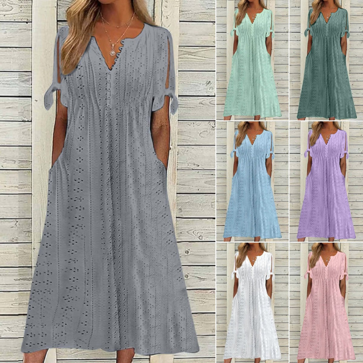 💋【🏆Legnépszerűbb】Egyszerű, plus size női ruha egyszínű szabásmintával, laza és lezser ✅️ Utánvétes fizetés