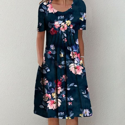 50% kedvezmény【S-5XL】💗Új midi ruha, a kerti minta még szebbé teszi