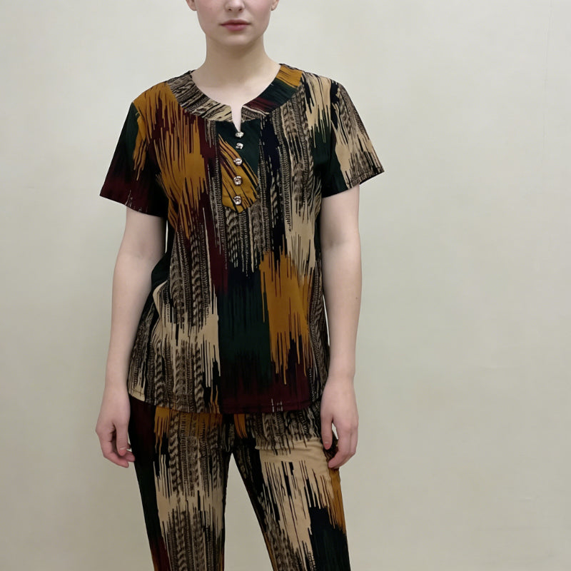 🎉【S-7XL】【Póló + nadrág】Női laza, divatos szett – kényelmes és rugalmas