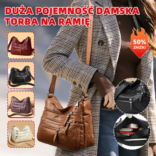 💥👜Nowa kolekcja 2026 – damska torba na ramię z miękkiej skóry o dużej pojemności