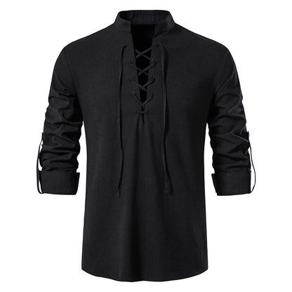 🌹【S-4XL】 férfi pamut és vászon ingek, laza és légáteresztő