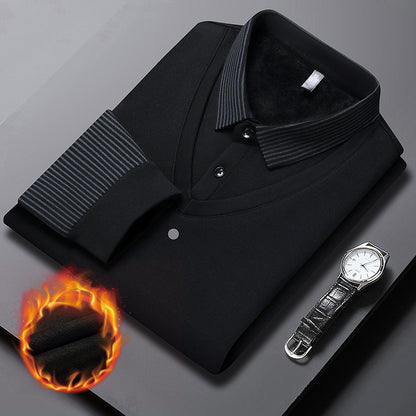 👔【M-4XL】Kétrészes műszálas póló foltvarrásos csíkokkal