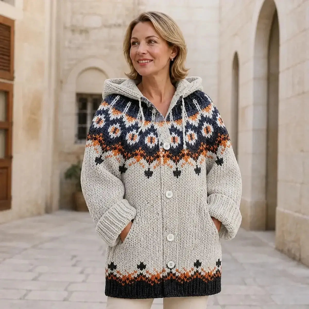 【S-5XL】🎀2026 Ősz/Tél Új Retro Stílusú Meleg Női Kötött Kardigán