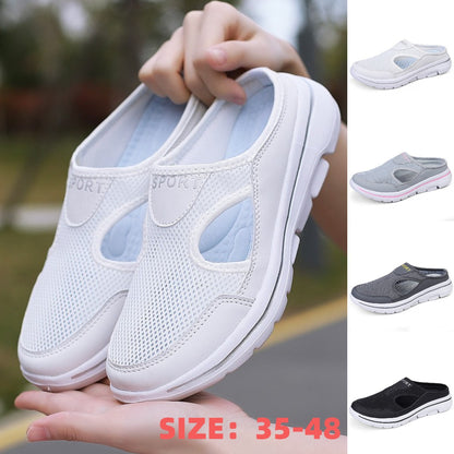 🤩👍💥【35-48】Καλοκαιρινή μόδα casual καλοκαιρινές μισές παντόφλες, ελαφριά αθλητικά παπούτσια, unisex
