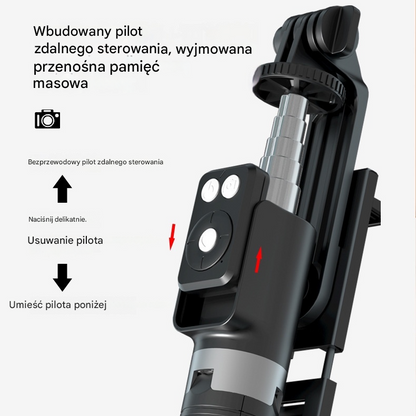 【1,7 m】 Wielofunkcyjny statyw do selfie 6 w 1
