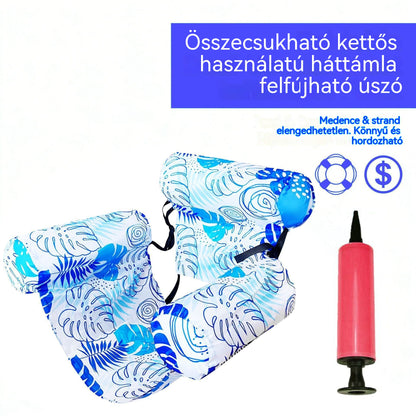 Ingyenes szállítás 💦📢 Összecsukható felfújható úszó kanapé háttámlával + légpumpa