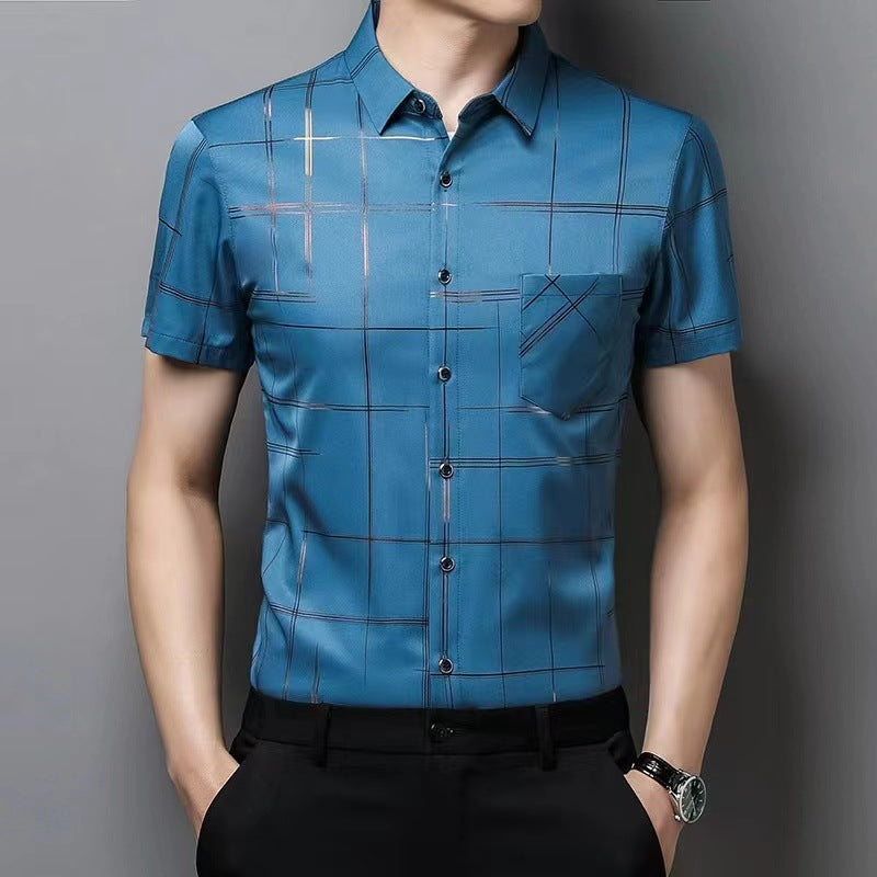 🧊🧊(M-4XL) Férfi nyári jégselyem ing