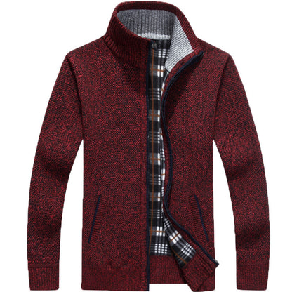 🍁 [M~3XL] Új őszi-téli férfi bő pulóver gallérral és cipzárral, nagy méretben