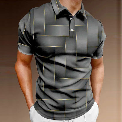 ✨✨【💥 S-5XL】Καλοκαίρι Νέα μόδα Casual κουμπιά Μπλούζες Κοντό μανίκι Πουκάμισα Άνδρες Polo Shirts