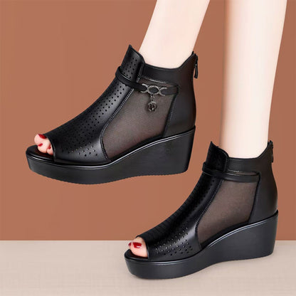 👟50% KEDVEZMÉNY✨🔥Telitalpú szandál légáteresztő hálóval, maximális kényelem és extra magasság