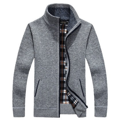 🍁 [M~3XL] Új őszi-téli férfi bő pulóver gallérral és cipzárral, nagy méretben