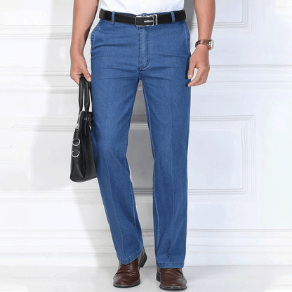 🙋‍♂️👖 Nowe męskie elastyczne, oddychające jeansy z wysokim stanem