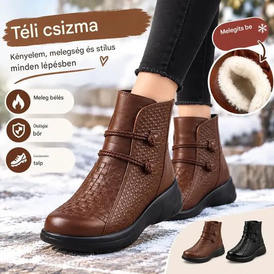 💥💥【35-40】Női bőr csizmák – Meleg és stílusos választás a 2026-os téli szezonra