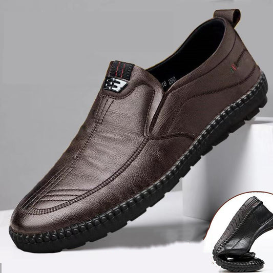 👞Új brit alkalmi cipők, puha talpú✅Kézzel készített válogatott bőrből✅Kopásálló és légáteresztő