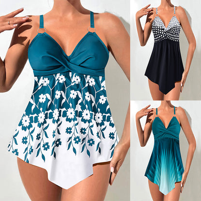 🏖️👙🌴【S-5XL】Divatos mintás plus size női fürdőruha