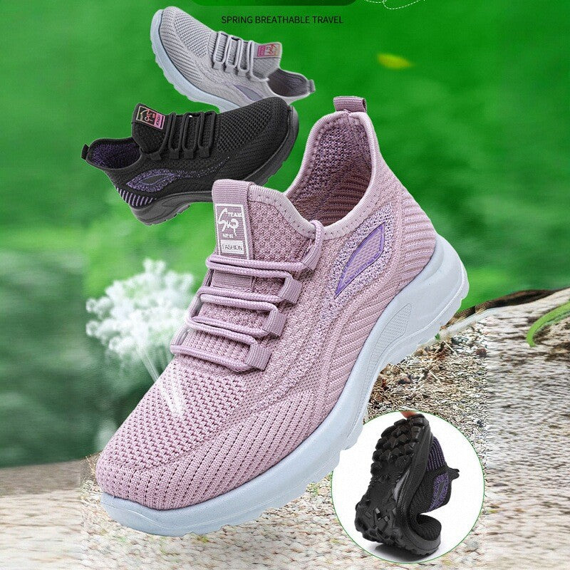 ✨【35-41】Nowe obuwie damskie na wiosnę/lato: oddychające, lekkie i wygodne buty spacerowe z dzianiny – idealne dla mam w średnim i starszym wieku.
