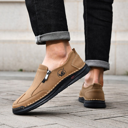 【Buty męskie sprzedają się dobrze】【38-48】2026 Nowe, męskie, skórzane, casualowe buty z miękką podeszwą w dużych rozmiarach