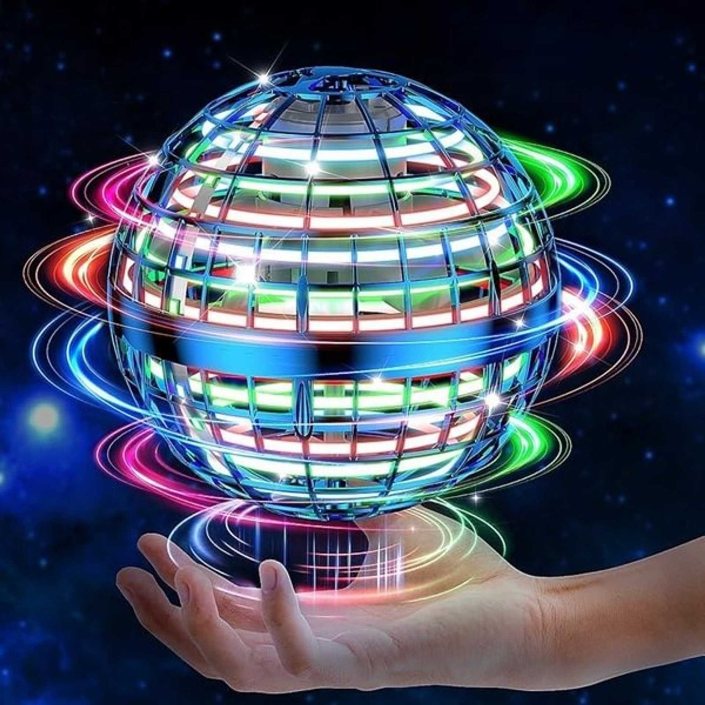 🛸🪐🌀 UFO intelligens indukciós forgó labda, varázslatos repülő labda, felfüggesztett labda, ujjbegyre világító varázslat
