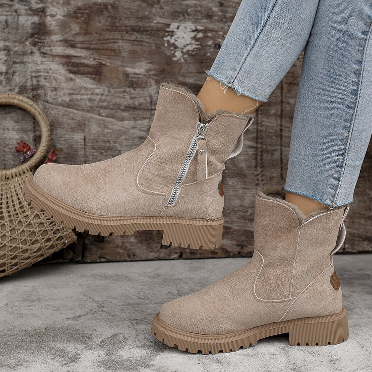 🎀👢【36-43】Női hótaposó pamut velúr cipő--Bélelt és meleg