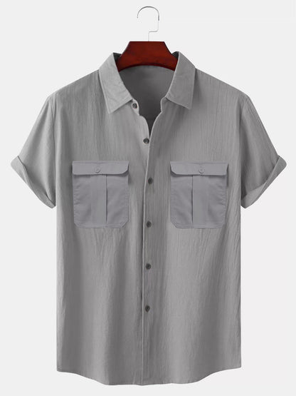🏖️🔥【Promocja Letnia】【M-5XL】 Nowość męska lniana koszula letnia o prostym kroju – przyjemna dla skóry i miękka