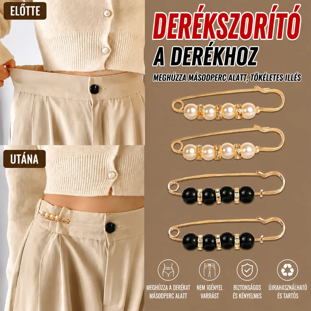 ✨【13 darabos készlet】🌸Gyöngy brosskészlet: kardigánok és ruhák díszítésére használható