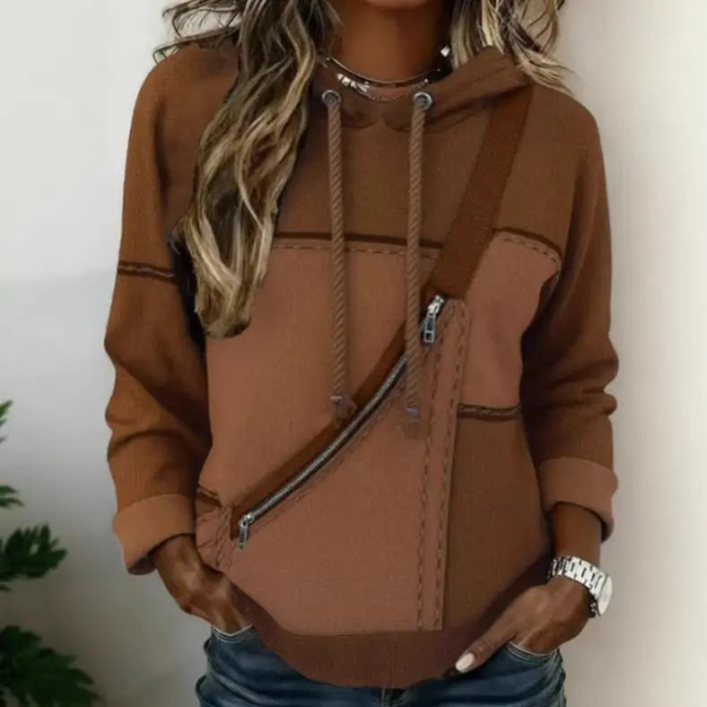 🎀【S–5XL】Női kapucnis hosszú ujjú felső – divatos mintával, kényelmes viselet