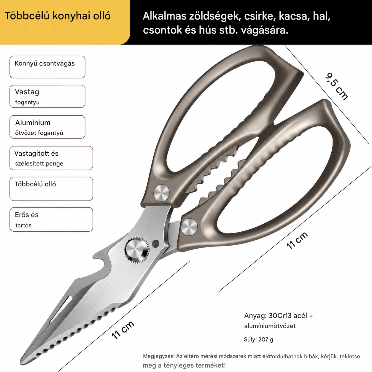 🔥Új fejlesztés🍖 Többfunkciós, nagy teljesítményű konyhai olló ✂️👨‍🍳
