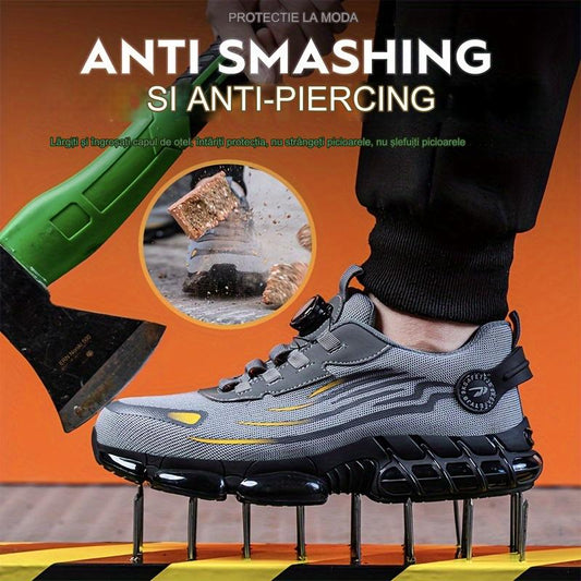 💥👍 Ležerne radne čizme za svaki dan, otporne na udarce i probijanje, s čeličnom kapicom, udobne i neklizajuće zaštitne cipele.
