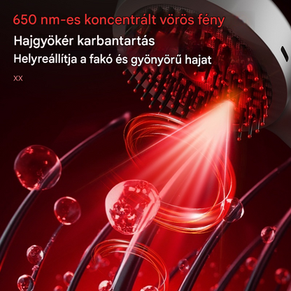 💆‍♀️A permetező funkcióval ellátott masszírozó hajkefe ellazítja a fejbőrt, ideális hajformázáshoz és otthoni hajápoláshoz, valamint vibrációs masszázs funkcióval is rendelkezik.